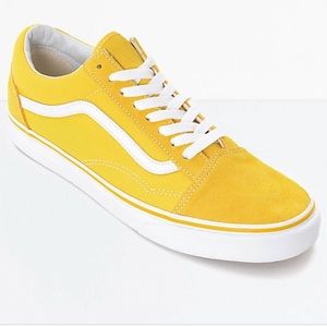 Yellow White Suede Canvas Old Skool Vans Zephyr